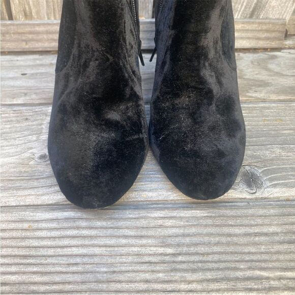 Mango Velvet heel ankle boot black size 7 - Picture 4 of 10